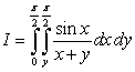 a) Change the order of integration in the integral   . b) Evaluate the integral.