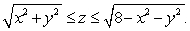Find the coordinates of the centroid for the region described by  