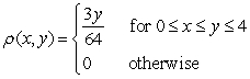 Calculate the probability that   where   and   are random variables with joint probability density   .
