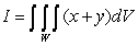 Let   , where   is the region defined by the inequalities   . Use the change of variables formula to determine which of the following is true. A)    B)    C)    D)    E)  None of these answers is true.