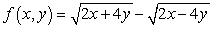 Find the domain of the function and sketch it in the   plane.  