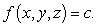 Let   be the function defined by   Describe the shape of the level surface  