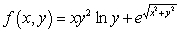 Compute the partial derivatives   and   of the function   .