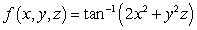 Find the derivative of   at the point   with respect to the vector   , where   ,   , and   .