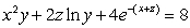The equation   defines the function   near the point   . The point   is: A)  a local maximum of   . B)  a local minimum of   . C)  a saddle point of   . D)  a global maximum of   . E)  not a critical point of   .