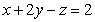 Find the minimum of   if   is restricted to the planes   and   .