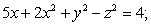 Find the distance from the origin to the surface   that is, the minimum distance between the origin and a point on the surface.
