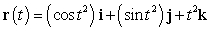 Find the point of intersection between the curve   and the plane   .