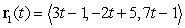Consider the linear paths   and   , described by   and   . Do the lines traced by   and   intersect? If so, where?
