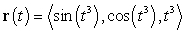 Find an arc length parametrization of the curve   .