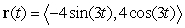 The position of a particle traversing a circular path is given by   . Find the speed of the particle at time  