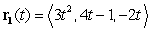 Particle 1 follows the path parametrized by   , while Particle 2 follows the path parametrized by   . At what time   does the speed of Particle 1 match the speed of Particle 2?