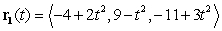 The position of a particle for time   is given by   . Find the speed of the particle when it touches the curve parametrized by   .