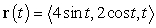 A path is parametrized by   . Find the curvature of the path at the point   .