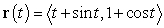 Find a parametrization of the osculating circle at   if   .