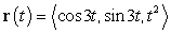 A particle moves along the curve   . Compute the velocity and acceleration vectors at   .
