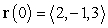 A particle moves so that   ,   , and   . The location of the particle at time   is: A)    . B)    . C)    . D)    . E)  The data are not sufficient to give an answer.