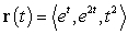 A particle's position at time   is given by   . Find   at  