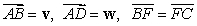 In the parallelogram   , shown in the figure below, the following holds.        A) Write   in terms of   and   .  B) Write   in terms of   and   .