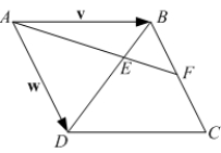In the parallelogram   , shown in the figure below, the following holds.        A) Write   in terms of   and   .  B) Write   in terms of   and   .
