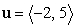 Express   as a linear combination of the two vectors   and   .