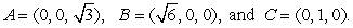 Find an equation of the bisector   of the angle   in the triangle with vertices  
