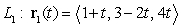 Consider the parallel lines   and   Compute the distance   between the two lines using the following steps.  A) Choose any two points   and   on    B) Choose any point   on    C) Compute the area of the triangle   , the length of   , and find the height from   to   , using the area of a triangle.  D) What is the distance between   and   ?