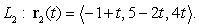 Consider the parallel lines   and   Compute the distance   between the two lines using the following steps.  A) Choose any two points   and   on    B) Choose any point   on    C) Compute the area of the triangle   , the length of   , and find the height from   to   , using the area of a triangle.  D) What is the distance between   and   ?