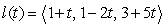 Let   be the line   and   be the plane   .  A) Find the point of intersection   of   and   .  B) Find an equation of the plane   (in scalar form) that passes through the point   and is orthogonal to   .