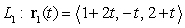 The following lines (   is a parameter) are known to be in one plane.     If they intersect at the point   , find the following.  A) the value of    B) the scalar equation of the plane