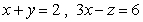 Find an equation of the plane with traces   , and   in the   plane,   plane, and   plane, respectively.