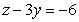Find an equation of the plane with traces   , and   in the   plane,   plane, and   plane, respectively.