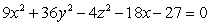 Write the equation of the quadric surface in standard form, and identify its type.