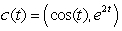 Calculate the area under the parametrized curve given by   for   .