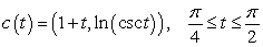 Find the arc length of the parametric curve   .