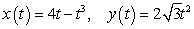Find the arc length of the loop of the curve given by the parametric equations   .  