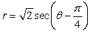 Match the polar equations with their Cartesian form A)    B)    C)    D)    i)    ii)    iii)    iv)  