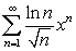 The values of   for which the series   converges are: A)    . B)    . C)    . D)    . E)    .