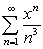 The values of   for which the series   converges are: A)    . B)    . C)    . D)    . E)    .