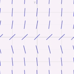 Match the differential equation with its slope field. A)    B)    C)    i)   ii)    iii)  