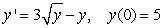 Use Euler's method with step size   to approximate   where   is the solution to the initial value problem   .