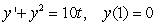 Use Euler's method with step size   to approximate   where   is the solution to the initial value problem   .