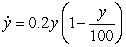 Consider the logistic equation   . The solution with the following initial condition is decreasing to minus infinity at a finite value of   : A)    B)    C)    D)    E)  none of the above.
