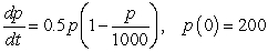 Let   be a population of insects that is modeled by the logistic equation:    A) Determine the equilibrium solutions and their stabilities. B) What is the long term behavior of the population? C) Find the value of   at the inflection point and explain its meaning referring to the population growth.  D) Solve the logistic equation and verify your answer to B.
