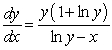 The differential equation   can be solved by which of the following? A)  separating the variables B)  rewriting the equation with   as the dependent variable and solving the linear equation C)  rewriting the equation with   as the dependent variable and separating the variables D)  Euler's Method E)  none of the above