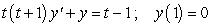 Solve the initial value problem   .
