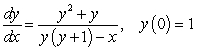 Solve the differential equation   .