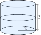A water tank is a cylinder 4 ft in diameter, standing on its base. If water fills the tank to a depth of 3 ft, what is the magnitude of the force exerted on the side of the tank? (The density of the water is   .)  