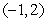 Four particles with masses of 4, 5, 7, and 3 are located respectively at   and   . Find   such that the center of mass of the system is located at the point   .