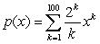 Let   . What is the coefficient of   in the sixth Maclaurin polynomial for   ?
